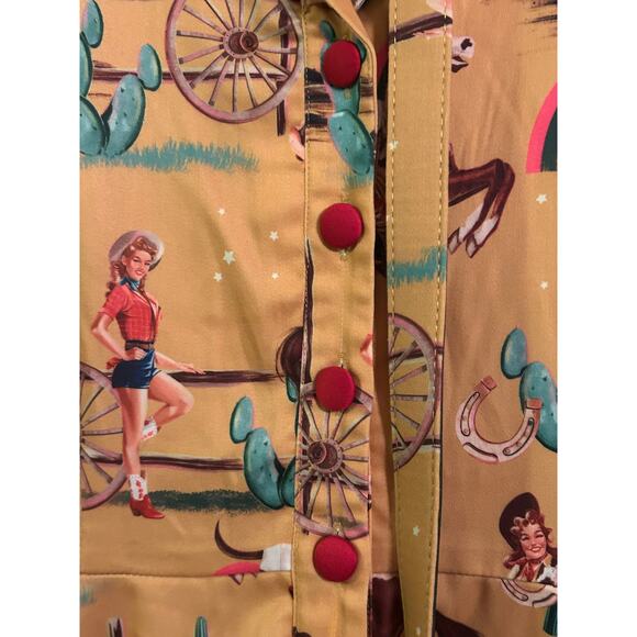 Voodoo Vixen Diana Retro Cowgirl Dress Size XXL - US 12/14 - Picture 5 of 9